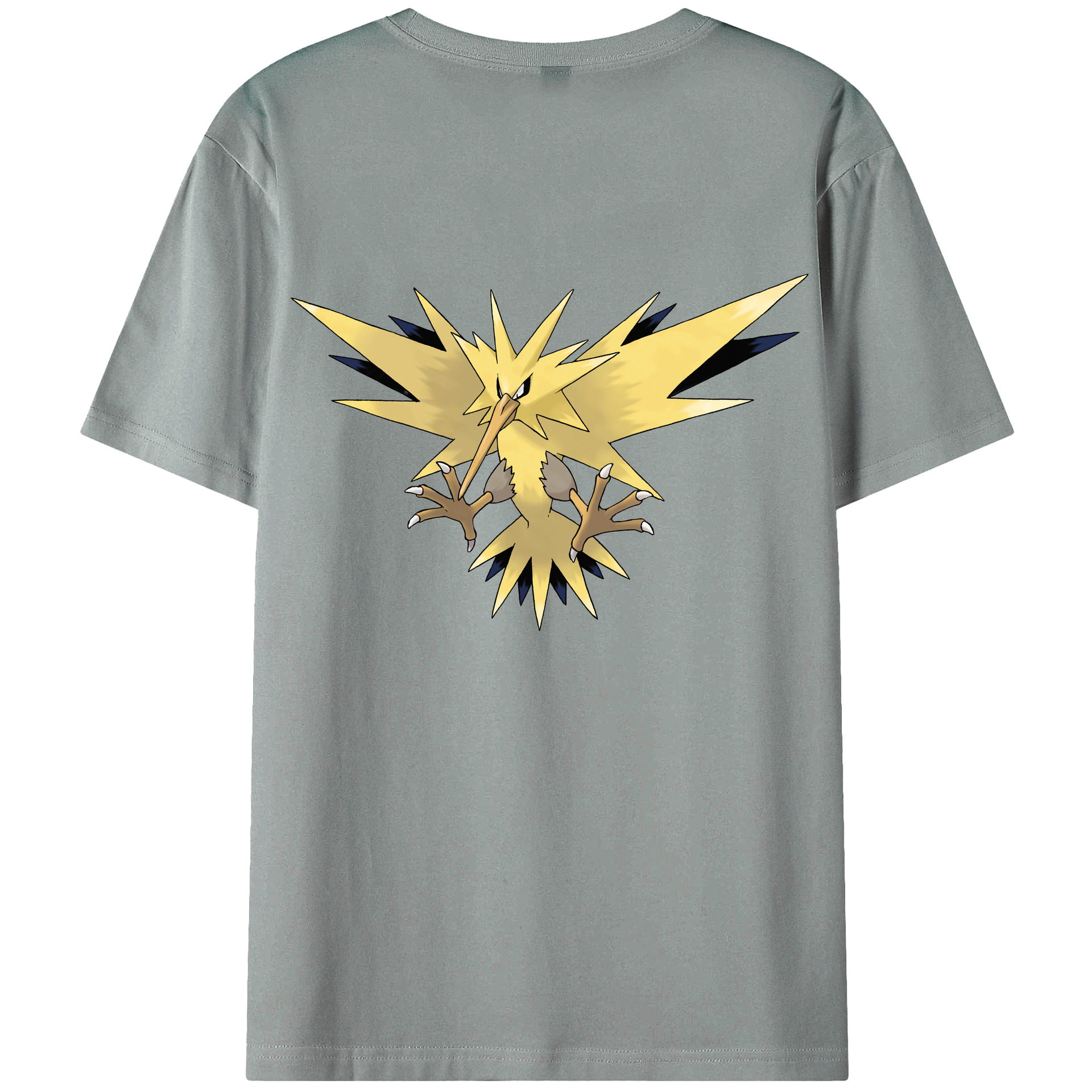 （画像用） ポケットモンスター Pokémon 綿100％ メンズ半袖Tシャツ（バックプリント） 通気性